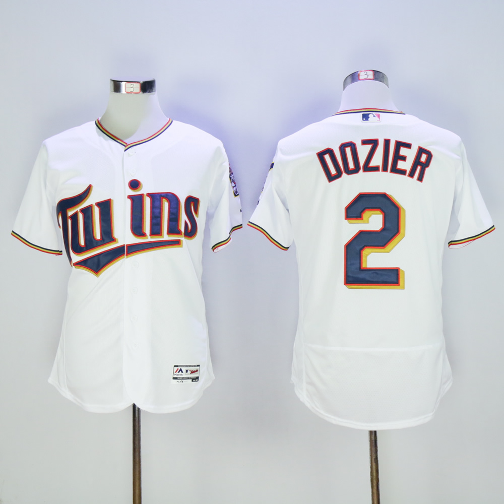 Men Minnesota Twins 2 Dozier White MLB Jerseys